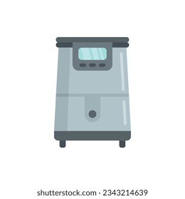 Deep fryer icon flat vector. Fry basket. Electric machine isolated
