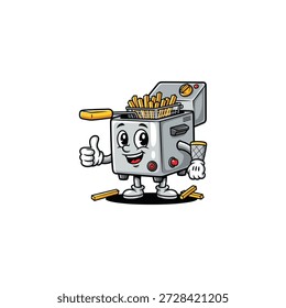 Deep Fryer icon flat vector design.