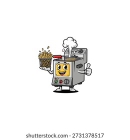 Deep Fryer icon flat vector design.