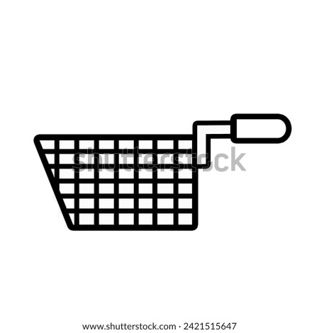 Deep fryer icon isolated on white background. Vector illustration.