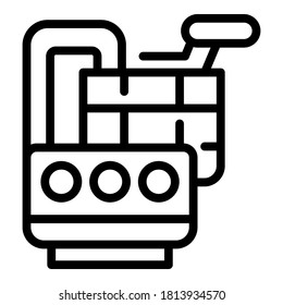Deep fryer icon. Outline deep fryer vector icon for web design isolated on white background