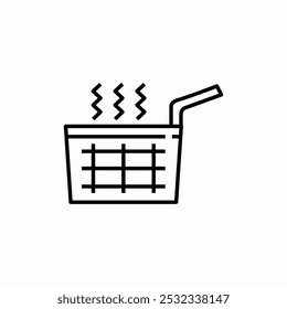 deep fryer icon sign vector