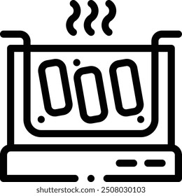deep fryer icon. Thin Linear Style Design Isolated On White Background