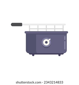 Icono de kit de fríjico profundo vector plano. Canasta de frijol. Máquina eléctrica de petróleo aislada