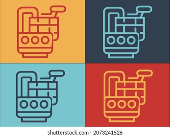 Deep-Fryer-Logo-Vorlage, einfaches Flachbild-Symbol für Fritteur, Essen, Kochen