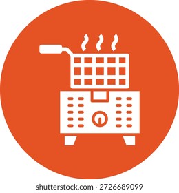 Deep Fryer Vector Icon Design Illustration