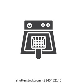 Deep fryer vector icon. filled flat sign for mobile concept and web design. Electric fryer glyph icon. Symbol, logo illustration. Vector graphics