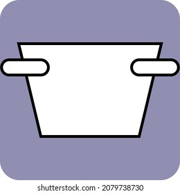 Cubeta de fritura profunda, ilustración, vector, sobre un fondo blanco.