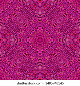 Deep geometrical mandala flower pattern - floral pink spiritual abstract oriental vector background illustration