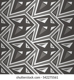 Deep gray fancy seamless pattern in particle style.