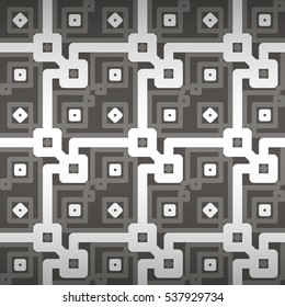 Deep gray geometrical seamless pattern in greek style.