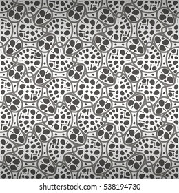 Deep gray geometrical seamless pattern in carpet style. Colorful, symmetric design for textile, packing-paper, carpet or other purpose.