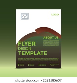 deep green color flyer design illustration