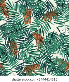 deep green forest, Leon watercolor pattern, leaf,