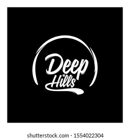 deep hills typography style concept