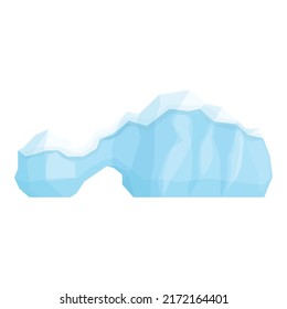 Deep iceberg icon cartoon vector. Freeze pole. Water north