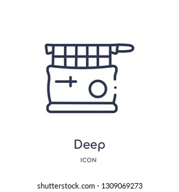 deep icon from smart house outline collection. Thin line deep icon isolated on white background.