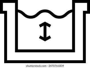 deep icon. Thin linear style design isolated on white background