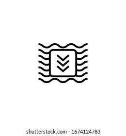 Deep icon vector in linear, outline icon isolated on white background