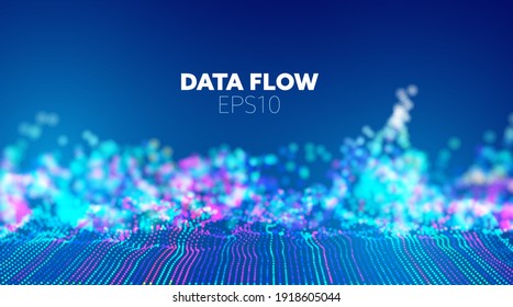 Deep learning abstract vector background. AI data mining. Data science background