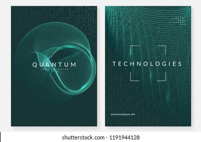 Deep learning background. Technology for big data, visualization, artificial intelligence and quantum computing. Design template for software concept. Fractal deep learning backdrop.