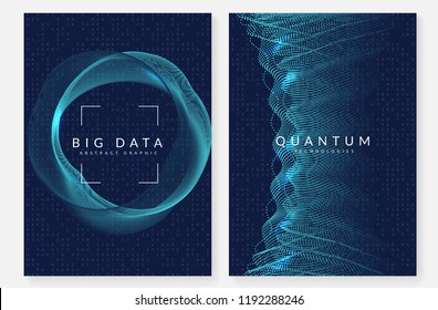 Fundo de aprendizagem profunda. Tecnologia para big data, visualização, inteligência artificial e computação quântica. Modelo de design para conceito de interface. Resumo fundo de aprendizagem profunda.