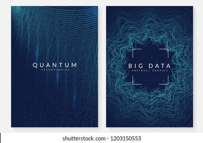 Deep learning background. Technology for big data, visualization, artificial intelligence and quantum computing. Design template for communication concept. Modern deep learning backdrop.