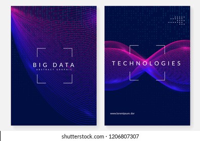 Deep learning background. Technology for big data, visualization, artificial intelligence and quantum computing. Design template for intelligence concept. Colorful deep learning backdrop.