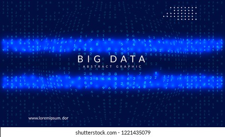 Deep learning background. Technology for big data, visualization, artificial intelligence and quantum computing. Design template for server concept. Digital deep learning backdrop.