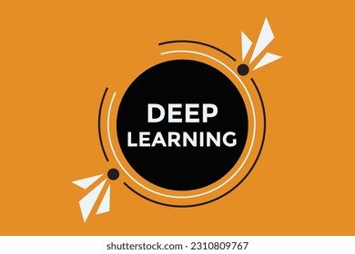 Deep learning button web banner templates. Vector Illustration 