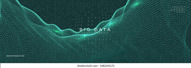 Deep learning concept. Digital technology abstract background. Artificial intelligence and big data. Tech visual for networking template. Futuristic deep learning backdrop.