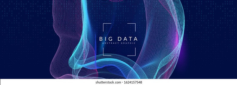 Deep learning concept. Digital technology abstract background. Artificial intelligence and big data. Tech visual for software template. Modern deep learning backdrop.