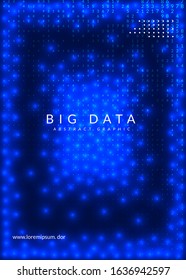 Deep learning concept. Digital technology abstract background. Artificial intelligence and big data. Tech visual for server template. Wavy deep learning backdrop.