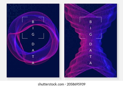 Deep Learning Concept. Digital Technology Abstract Background. Artificial Intelligence And Big Data. Tech Visual For Database Template. Partical Deep Learning Backdrop.