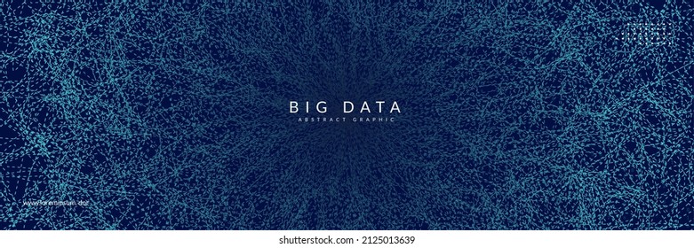 Deep learning concept. Digital technology abstract background. Artificial intelligence and big data. Tech visual for storage template. Wavy deep learning backdrop.