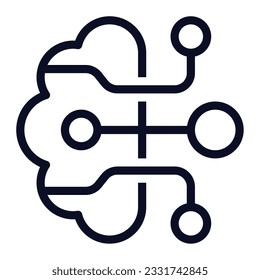 Deep Learning Icon Illustration can be used for uiux, web, etc