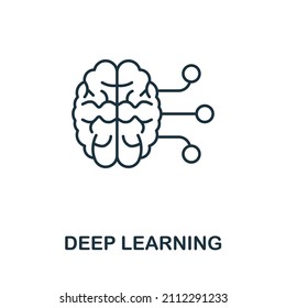 Deep Learning icon. Line element from industry 4.0 collection. Linear Deep Learning icon sign for web design, infographics and more.