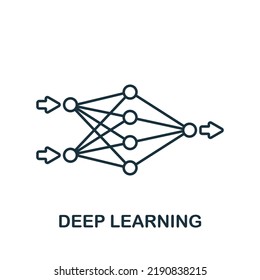 Deep Learning icon. Line simple Industry 4.0 icon for templates, web design and infographics