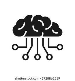 Ilustração de vetor de estilo misto do ícone de aprendizado profundo