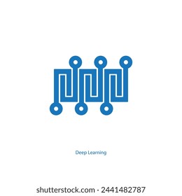 deep learning icon on white background