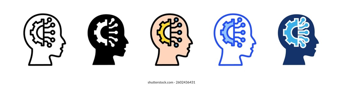 Deep Learning Icon Set With Multiple Style Collection