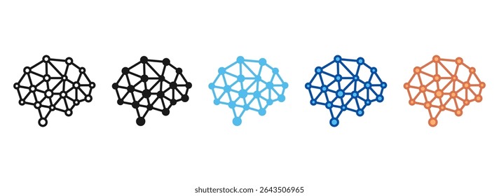 Deep Learning Icon Set Multiple Style Collection