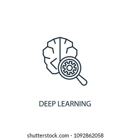 Deep learning icon. Simple element illustration. Deep learning symbol design from Artificial Intelligence collection. Can be used in web and mobile.
