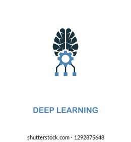 Deep Learning icon in two colors design. Premium style design from artificial intelligence collection. UX and UI. Pixel perfect deep learning icon including including logo, branding.