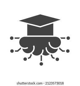 Deep Learning icon vector image. Can also be used for Physical Fitness. Suitable for mobile apps, web apps and print media.