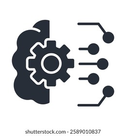 deep learning icon. vector.Editable stroke.linear style sign for use web design,logo.Symbol illustration.