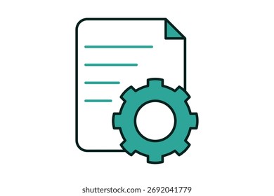 Deep learning layers Icon. Icon related to Technology. Flat line icon style. Simple vector design editable