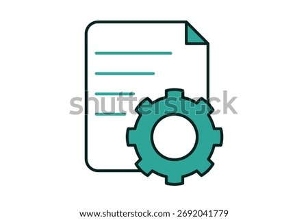 Deep learning layers Icon. Icon related to Technology. Flat line icon style. Simple vector design editable
