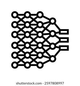 deep learning layers machine line icon vector. deep learning layers machine sign. isolated contour symbol black illustration