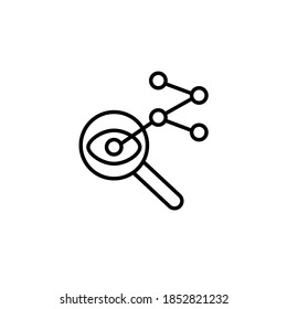 Deep learning, machine learning simple thin line icon vector illustration
